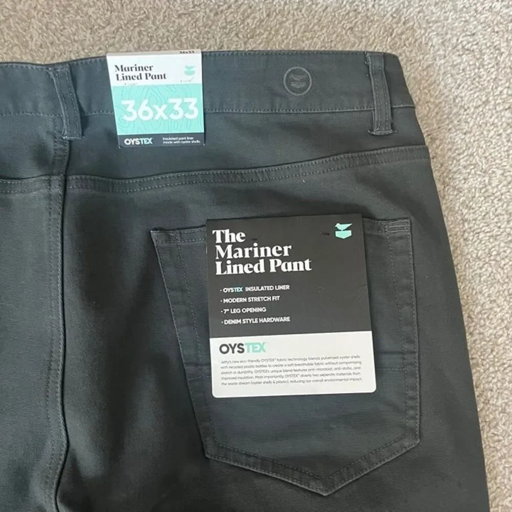 Jetty Mariner Flannel Lined Pant -- 36x33 -- NEW